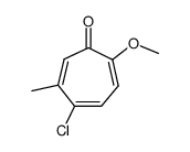 5-Chlor-2-methoxy-6-methyltropolon结构式