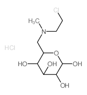 D-Glucose, 6-[(2-chloroethyl)methylamino-6-deoxy-, hydrochloride结构式