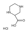 (2R)-2-Piperazinecarboxylic acid hydrochloride (1:1)结构式