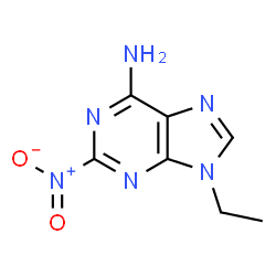 9H-Purin-6-amine,9-ethyl-2-nitro-(9CI) structure