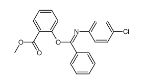 methyl 2-(((4-chlorophenyl)imino)(phenyl)methoxy)benzoate Structure