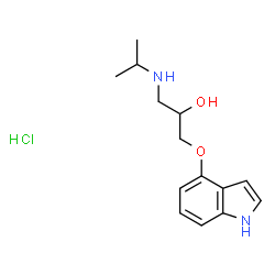 1-(1H-indol-4-yloxy)-3-(isopropylamino)propan-2-ol hydrochloride structure