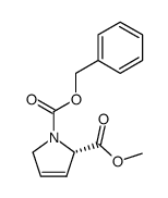 (2S)-2,5-dihydro-1H-pyrrole-1,2-dicarboxylic acid 2-methyl 1-(phenylmethyl) ester结构式