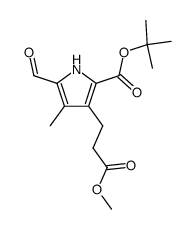 tert-butyl 5-formyl-3-<2-(methyoxycarbonyl)ethyl>-4-methylpyrrole-2-carboxylate Structure