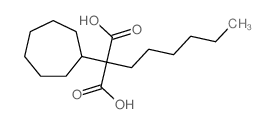 Propanedioic acid,2-cycloheptyl-2-hexyl- Structure