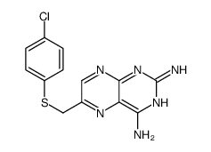 6-[(4-chlorophenyl)sulfanylmethyl]pteridine-2,4-diamine Structure