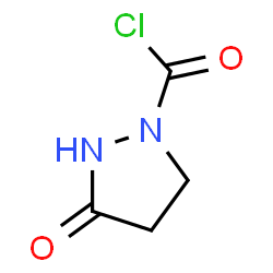 1-Pyrazolidinecarbonyl chloride, 3-oxo- (9CI) structure