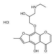 ethyl-[2-hydroxy-3-(4-hydroxy-2-methyl-5-oxofuro[3,2-g]chromen-9-yl)oxypropyl]azanium,chloride结构式