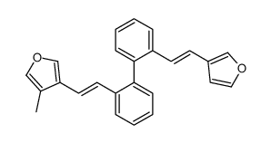 3,3'-[(1,1'-Biphenyl-2,2'-diyl)di(ethene-1,2-diyl)]bis(4-methylfuran) Structure