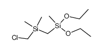 (Diethoxy-methyl-silyl)-(dimethyl-chlormethyl-silyl)-methan结构式