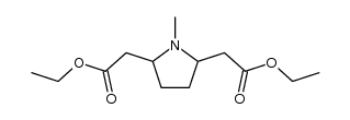 (1-methyl-pyrrolidine-2,5-diyl)-di-acetic acid diethyl ester Structure