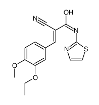 2-cyano-3-(3-ethoxy-4-methoxyphenyl)-N-(1,3-thiazol-2-yl)prop-2-enamide Structure