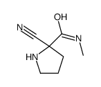 2-Pyrrolidinecarboxamide,2-cyano-N-methyl-(9CI) Structure