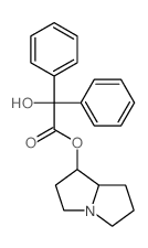 2,3,5,6,7,8-hexahydro-1H-pyrrolizin-1-yl 2-hydroxy-2,2-diphenyl-acetate结构式