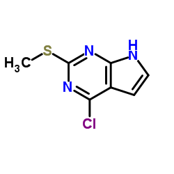 7H-Pyrrolo[2,3-d]pyrimidine,4-chloro-2-(methylthio)- picture