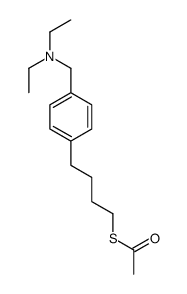 S-[4-[4-(diethylaminomethyl)phenyl]butyl] ethanethioate结构式