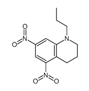 5,7-dinitro-1-propyl-3,4-dihydro-2H-quinoline结构式