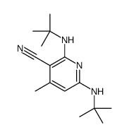 2,6-bis(tert-butylamino)-4-methylpyridine-3-carbonitrile Structure