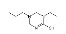 1,3,5-Triazine-2(1H)-thione,5-butyl-1-ethyltetrahydro-(9CI) Structure