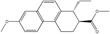 [1R,(-)]-1β-Ethyl-1,2,3,4-tetrahydro-7-methoxy-2-methylphenanthrene-2β-carboxylic acid结构式