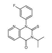 1-(3-fluoro-phenyl)-3-isopropyl-2-thioxo-2,3-dihydro-1H-pyrido[2,3-d]pyrimidin-4-one Structure