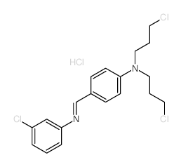4-[(3-chlorophenyl)iminomethyl]-N,N-bis(3-chloropropyl)aniline结构式