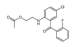 2-(2-Acetoxyethylamino)-5-chloro-2'-fluorobenzophenone结构式