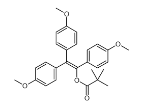 1,2,2-tris(4-methoxyphenyl)ethenyl 2,2-dimethylpropanoate Structure