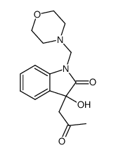 1-Morpholinomethyl-3-acetonyl-3-hydroxyoxindole结构式
