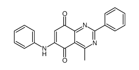 6-anilino-4-methyl-2-phenylquinazoline-5,8-dione结构式