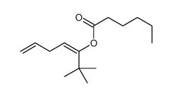 2,2-dimethylhepta-3,6-dien-3-yl hexanoate Structure