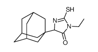 5-(1-adamantyl)-3-ethyl-2-sulfanylideneimidazolidin-4-one结构式