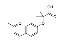 2-methyl-2-[4-(3-oxobut-1-enyl)phenoxy]propanoic acid Structure