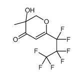 6-(1,1,2,2,3,3,3-heptafluoropropyl)-3-hydroxy-3-methyl-2H-pyran-4-one结构式