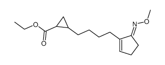 ethyl 2-(4-(5-(methoxyimino)cyclopent-1-en-1-yl)butyl)cyclopropane-1-carboxylate结构式