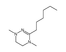 3-hexyl-1,4-dimethyl-5,6-dihydro-1,2,4-triazine结构式