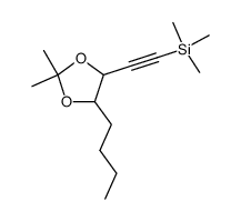 erythro-3,4-isopropylidenedioxy-1-trimethylsilyl-1-octyne结构式