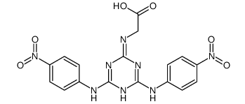 2-[[4,6-bis(4-nitroanilino)-1,3,5-triazin-2-yl]amino]acetic acid结构式