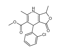 methyl 4-(2-chlorophenyl)-2,7-dimethyl-5-oxo-1,4,5,7-tetrahydrofuro<3,4-b>pyridine-3-carboxylate结构式
