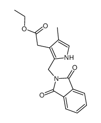 (4-methyl-2-phthalimidomethyl-pyrrol-3-yl)-acetic acid ethyl ester Structure