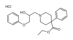 ethyl 1-(2-hydroxy-3-phenoxypropyl)-4-phenylpiperidin-1-ium-4-carboxylate,chloride Structure