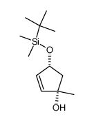 (1R,4S)-1-[(tert-butyldimethylsilyl)oxy]-4-methylcyclopent-2-en-4-ol Structure