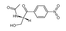 (S)-acetylamino-3-hydroxy-1-(4-nitro-phenyl)-propan-1-one结构式