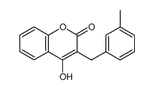 4-hydroxy-3-(3-methyl-benzyl)-chromen-2-one Structure