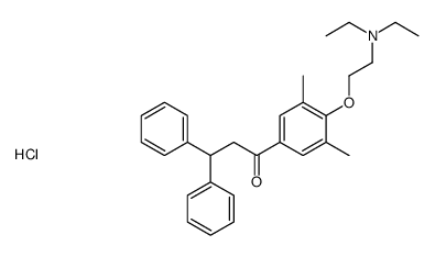 1-[4-[2-(diethylamino)ethoxy]-3,5-dimethylphenyl]-3,3-diphenylpropan-1-one,hydrochloride结构式