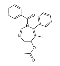 5-acetoxy-1-benzoyl-6-methyl-7-phenyl-1H-[1,3]diazepine Structure