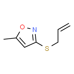 Isoxazole, 5-methyl-3-(2-propenylthio)- (9CI) structure