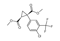 (1R,2S)-dimethyl 1-(4-chloro-3-(trifluoromethyl)phenyl)cyclopropane-1,2-dicarboxylate Structure