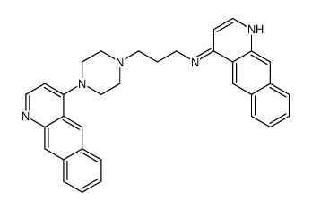N-[3-(4-benzo[g]quinolin-4-ylpiperazin-1-yl)propyl]benzo[g]quinolin-4-amine结构式