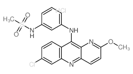 Methanesulfonamide, N-(3-((7-chloro-2-methoxybenzo(b)-1,5-naphthyridin-10-yl)amino)phenyl)-, monohydrochloride picture